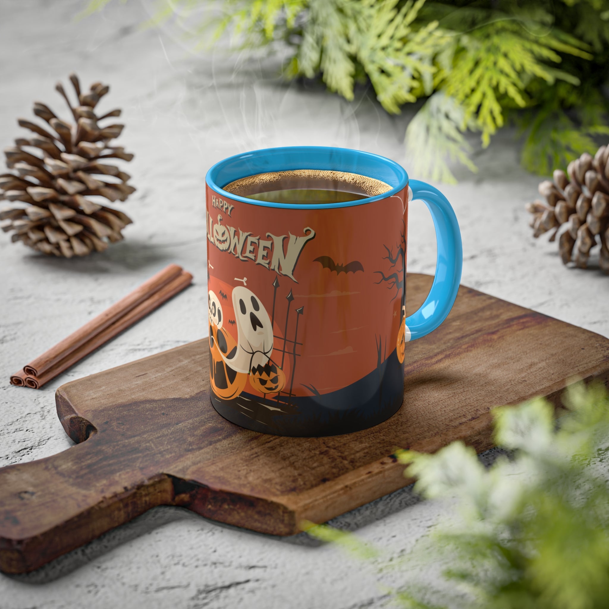 Happy Halloween with Pumpkin | Colorful Mugs